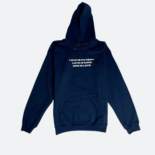'God is Love' Navy Hoodie