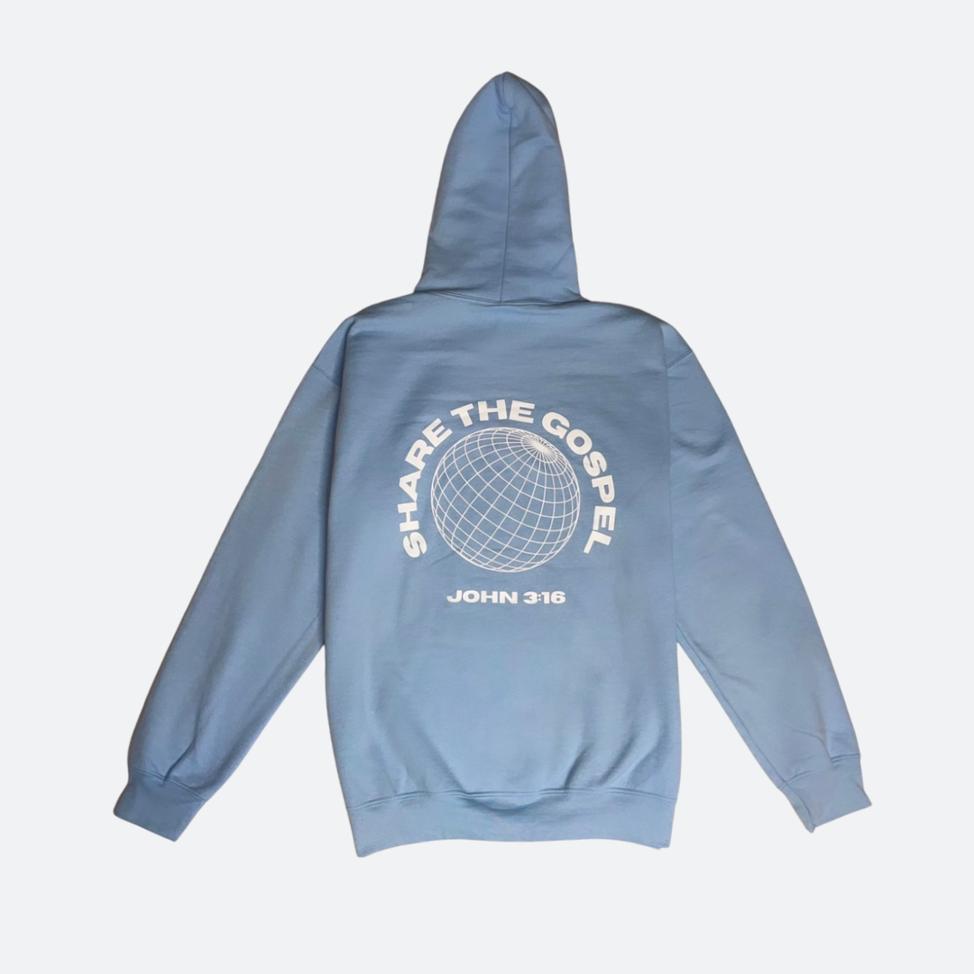 'God is Love' Light Blue Hoodie