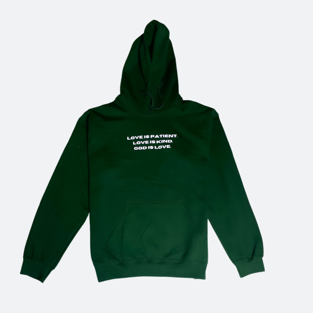 'God is Love' Forest Green Hoodie