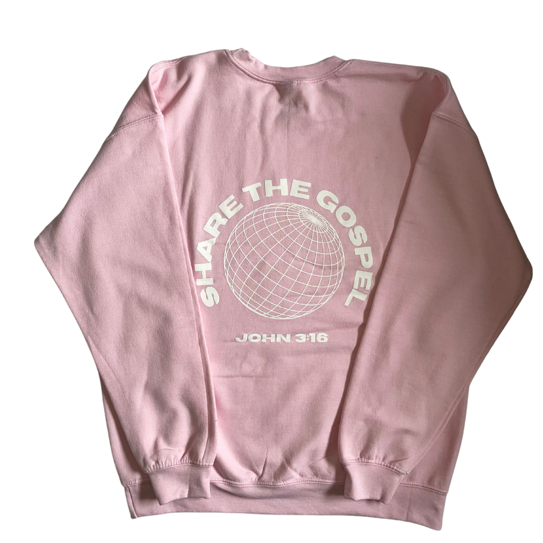 'God is Love' Pink Crewneck